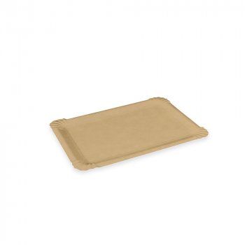 250 Stk. Bio Pappteller braun 10 x 16 cm mit Fettbarriere